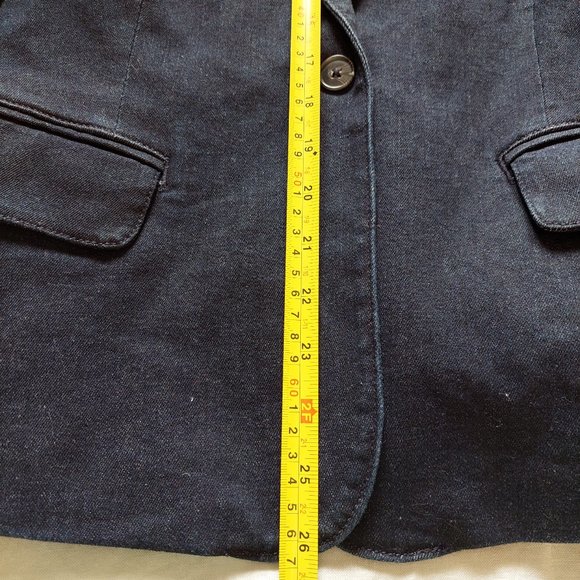 Reitmans R JEANS Women's Denim Blazer Jacket Dark Navy, Size 15/L - Picture 7 of 11